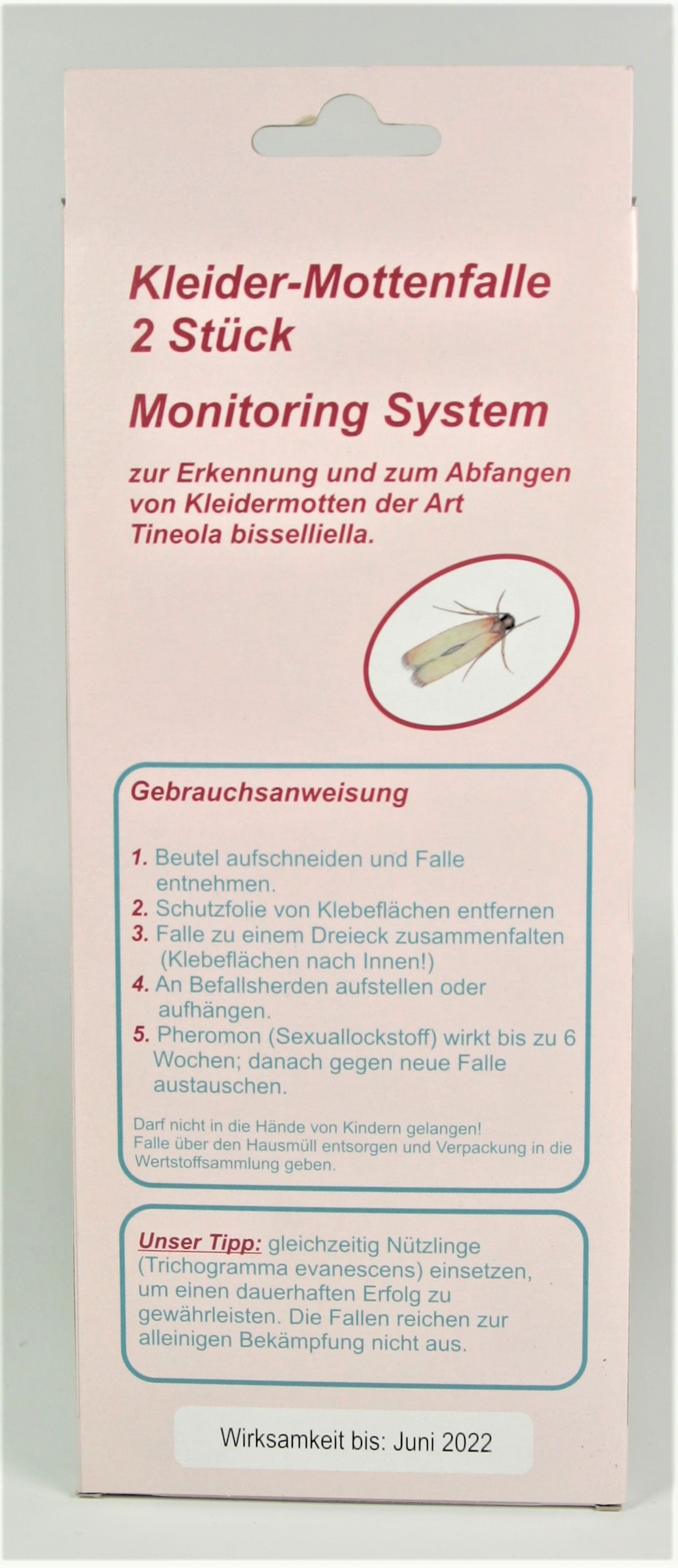 Kleidermotten-Falle 1 Pckg. mit 2 Fallen 