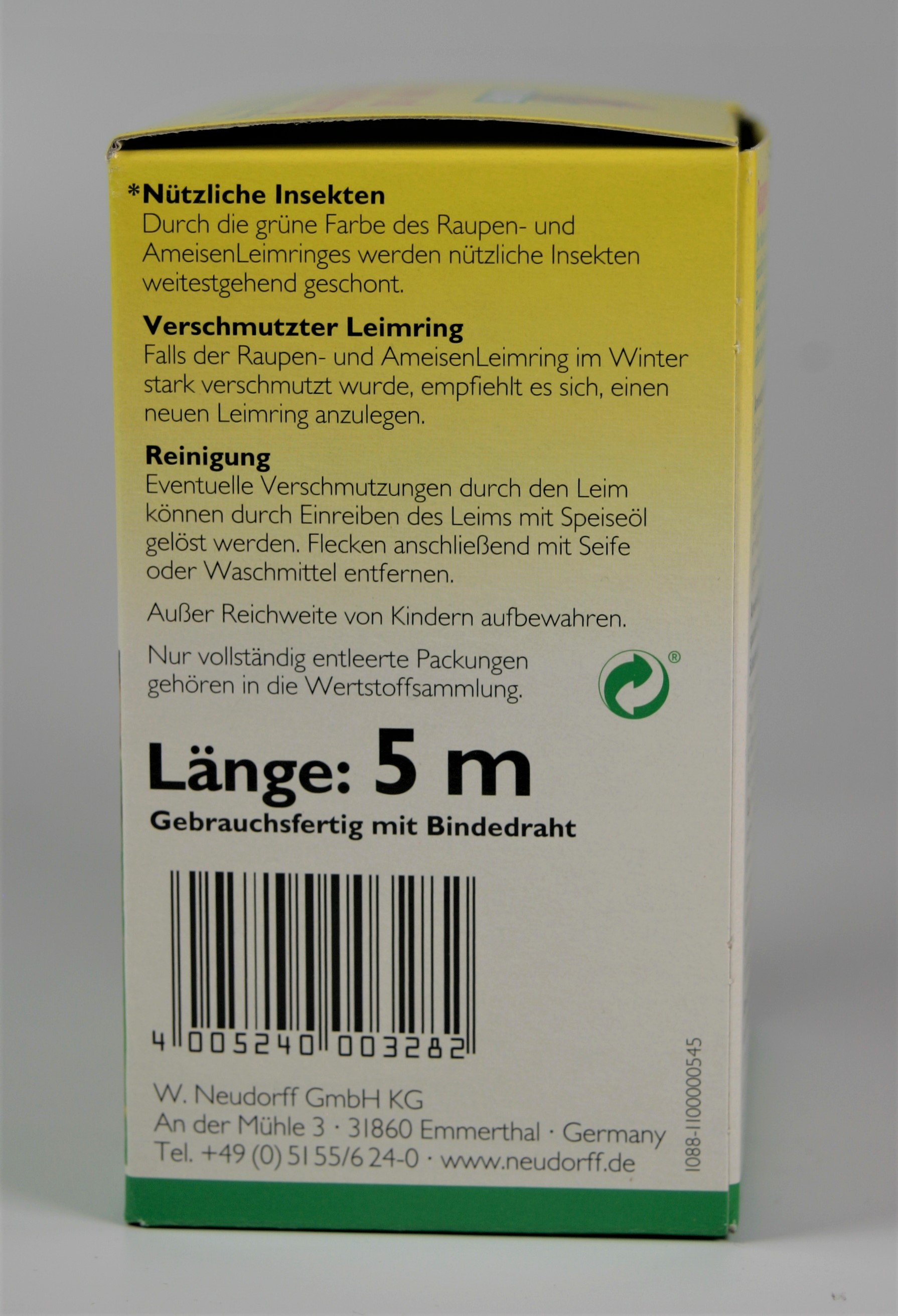 Raupen- und Ameisenleimring mit Bindedraht, 5m 